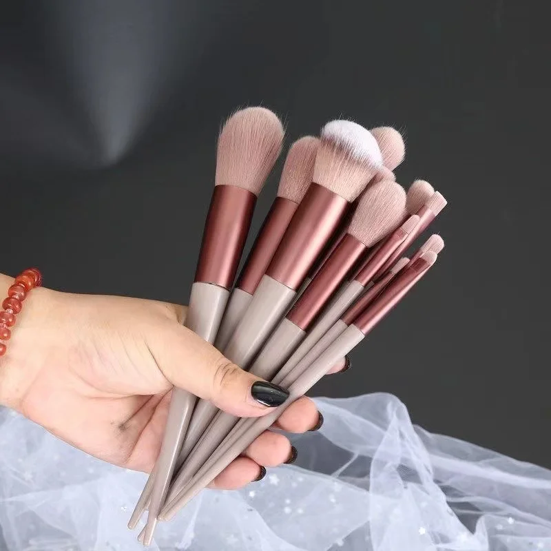 13PCS Makeup Brushes Set Eye Shadow Foundation Women Cosmetic Brush Eyeshadow Blush Powder Blending Beauty Soft Make Up Tools