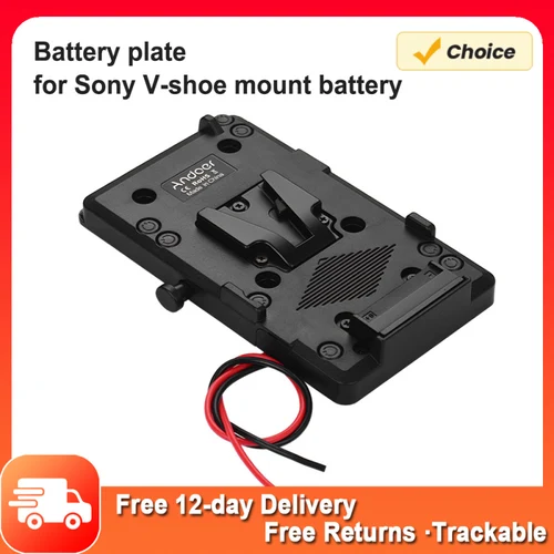 Andoer Adaptador de placa trasera con salida D-tap para Sony V-Mount V-Lock Batería externa para cámara DSLR Videocámara Luz