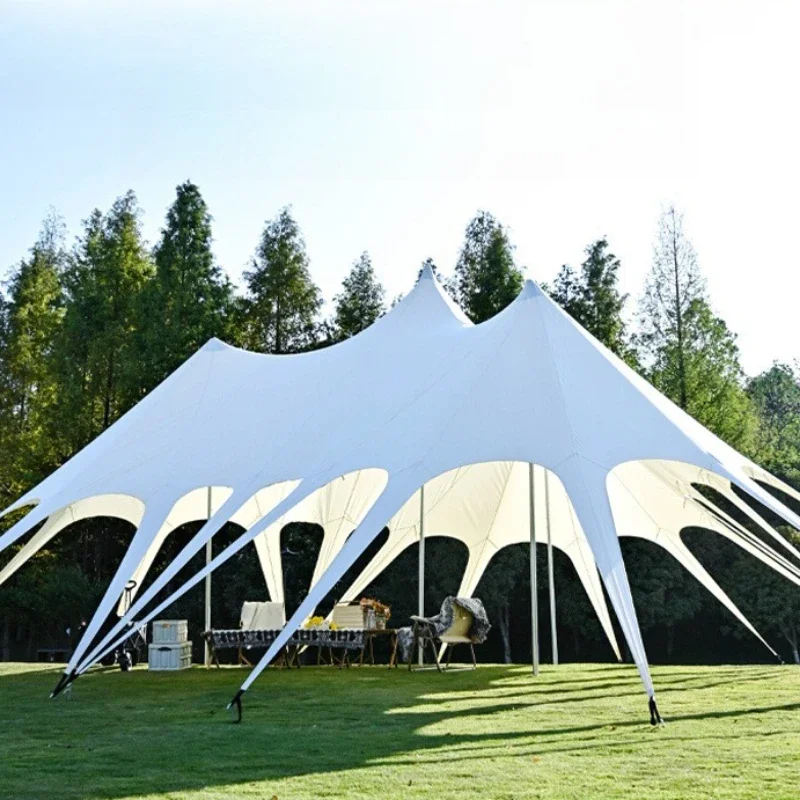 Large outdoor canopy tent Large camping Thickened sunscreen and rain awning Large pergola in camp scenic area