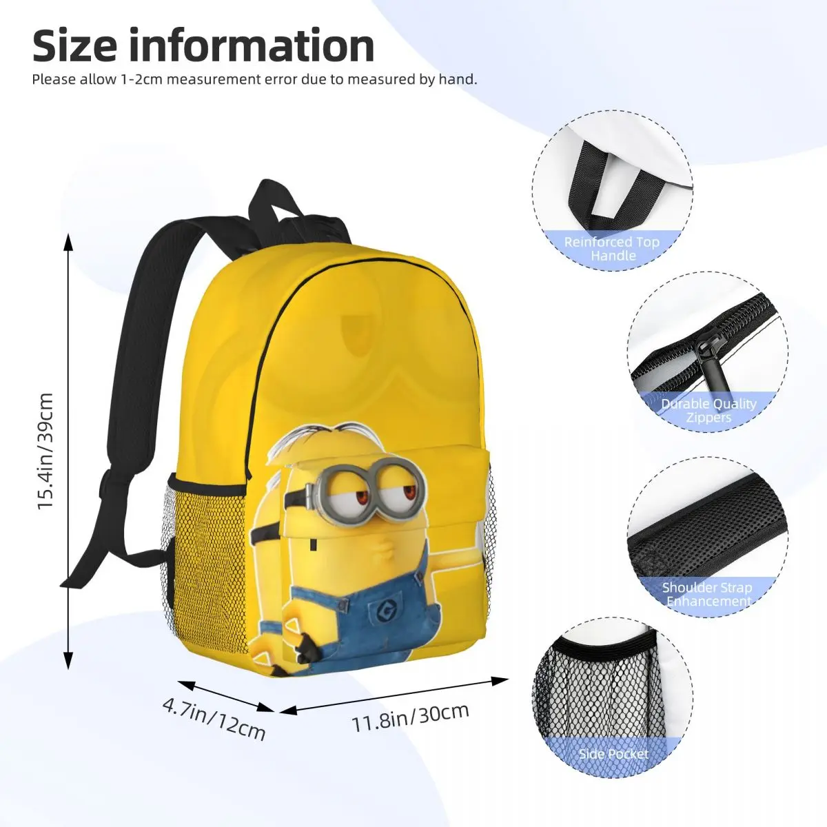 M-minions für Mädchen Jungen große Kapazität Studenten rucksack leichter wasserdichter Rucksack 15 Zoll