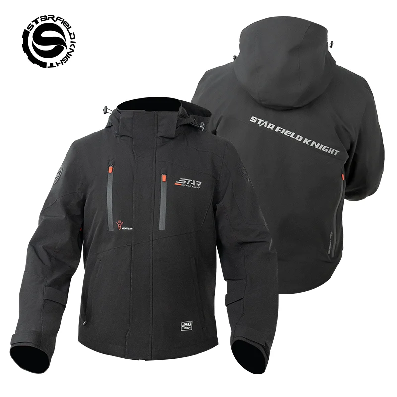 Summer Knights Clothing - SFK Black Motorcycle Jacket Waterproof Fabric