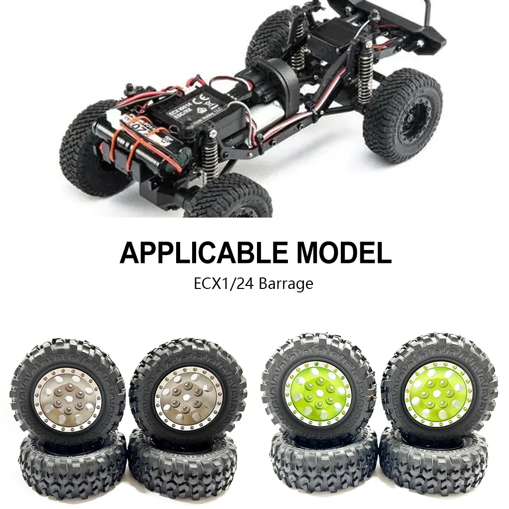 RCGOFOLLOW 4pcs Plastic Wear-resistant Wheel Rims Tyre For 1/24 Rc Wheel Rims Tyre ECX Barrage RC Car Part RC Car