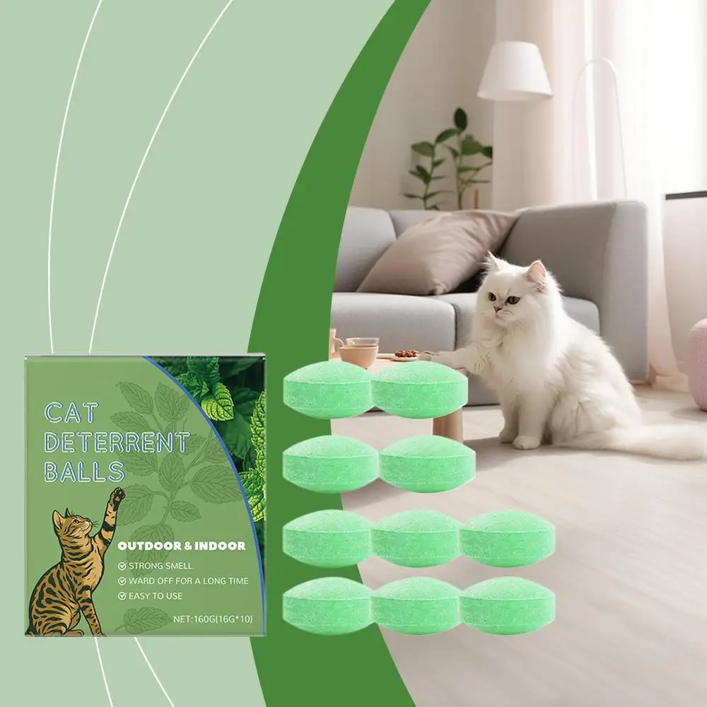 القط رادع في الهواء الطلق داخلي زيت النعناع الطبيعي إبقاء الكرة رادع قبالة ساحة الكلب حديقة القطط القط طارد الحديقة A8S0 #6
