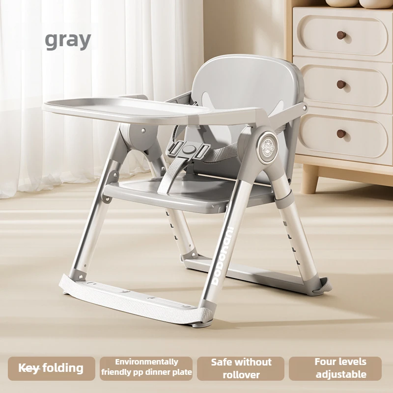 Djustable Baby High Chair - Convertible Toddler Dining Seat with Foldable Design, Portable Growth Chair for Home & Travel