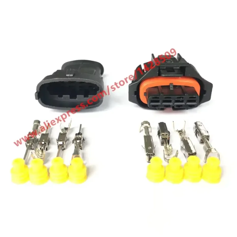 1 Pcs 4 Pin 1 928 403 736 Female Male 3.5mm Automotive Sensor Connector Electrical Wire Socket Use For Bosch
