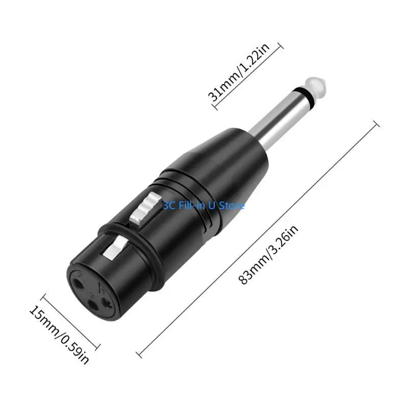 g8ta 3pin أنثى إلى 6.35mm 1/4inch trs موصلات صوت أحادية الذكور لمعدات الصوت الاحترافية