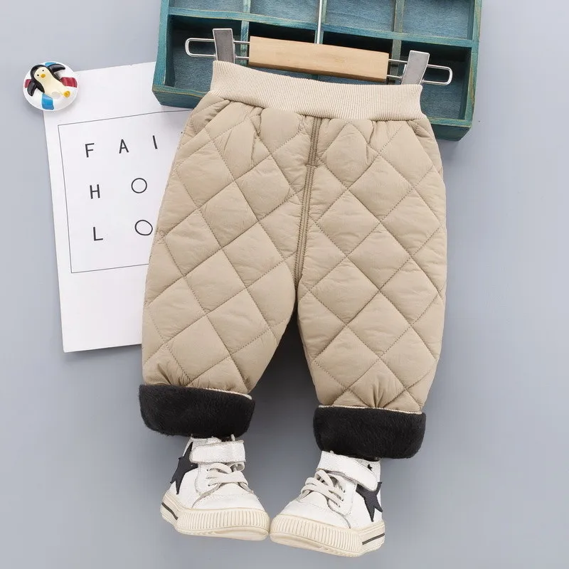 New Winter Children Clothes Kids Boys Girls Thicken Warm Elastic Band Pants Kids Cotton Clothing Infant Autumn Casual Trousers