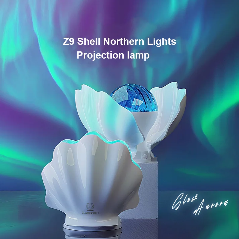 Coquille perle ciel étoilé Projection Aurora ondulation de l'eau atmosphère lampe romantique chambre plafond veilleuse