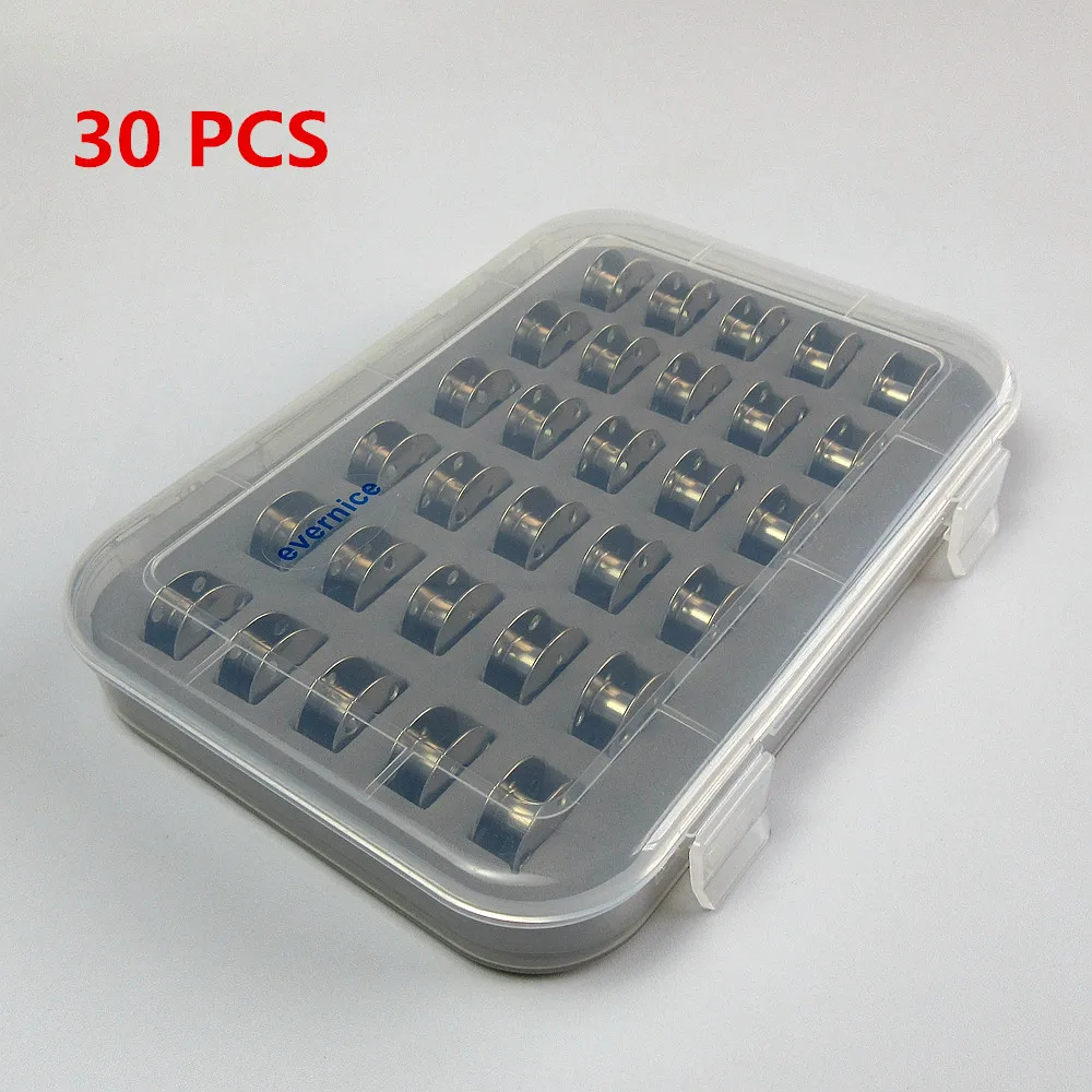 

30 Bobbins W/ Box For Singer 66 66-6 99 99-13 185Cl 192 White 8600 8800 #172222