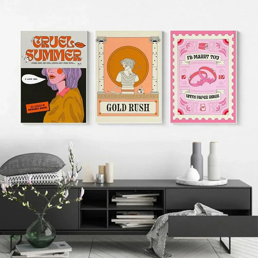 Canvas Painting Poster Print Scandinavian Minimalist Wall Art Taylor Swift Album Cover Home Bedroom Living Room Decoration - view 4