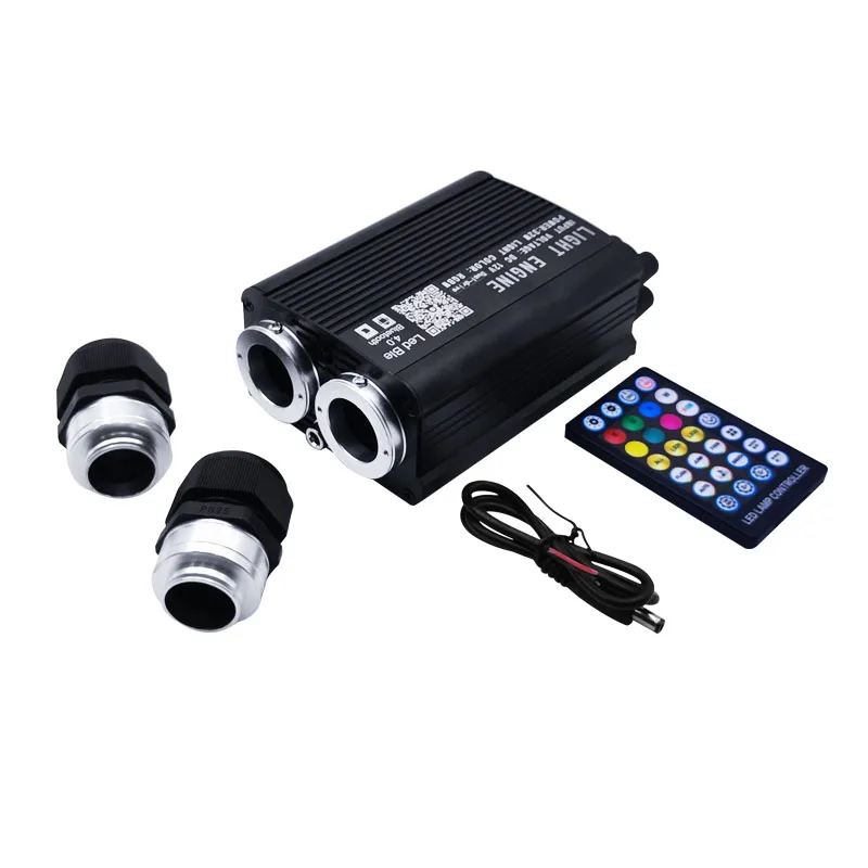 Funkelndes Sterndach, Glasfaserlicht mit Drehteller, Doppelkopf, zwei Farben, RGBW, All-in-One-Meteor