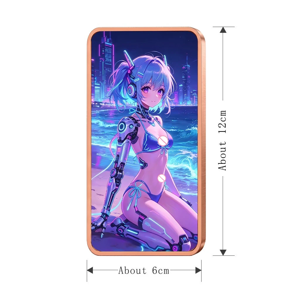 10oz .999 Fine Pure Copper Bullion Bar Cyberpunk Mecha Bikini Anime Girl Commemorative Ingot Challenge Coin Decor Gift