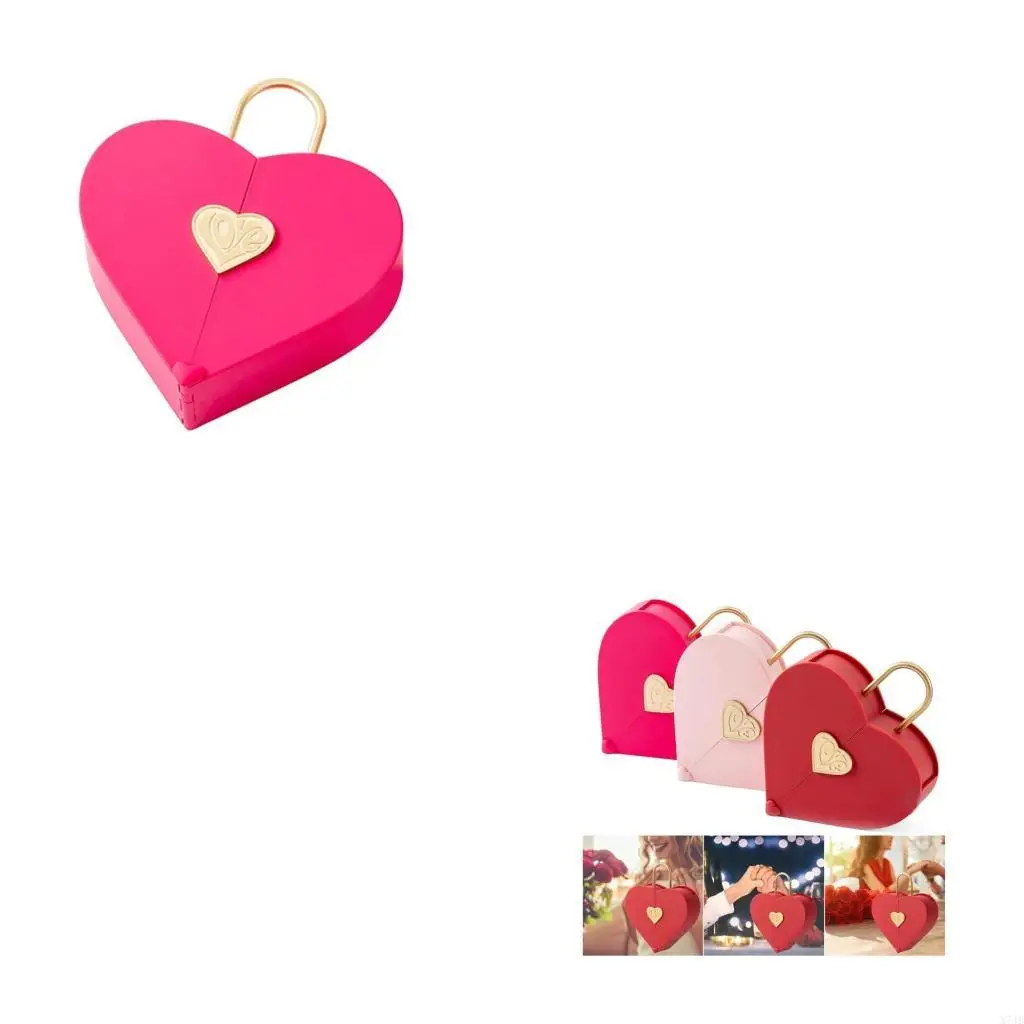 

Heart Shaped Gift Box Elegant Jewelry Presentation Case Lightweight Storage Bag