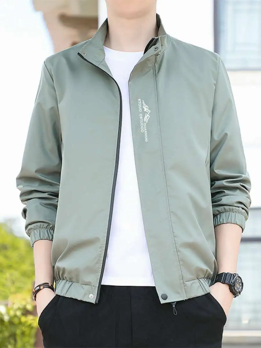 

Casual Loose Men's Jaet Faionable Stand Collar Outerwear Spring Autumn Winter Sli Men's Clothing Versatile Jae