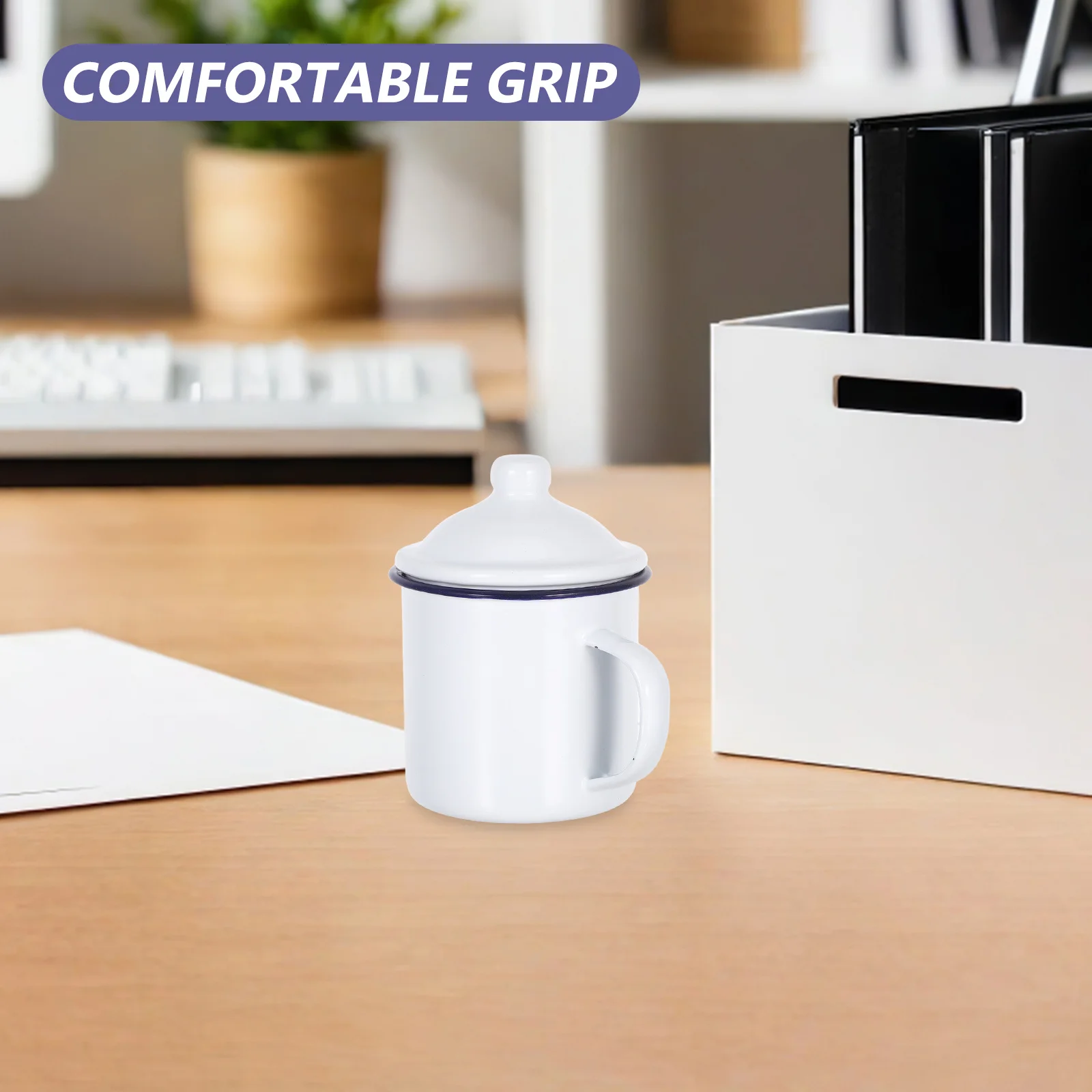 

Vintage Enamel Tea Mug 501-600ml Classic Craftsmanship Stain Resistant for Camping Hiking Picnic Travel Use