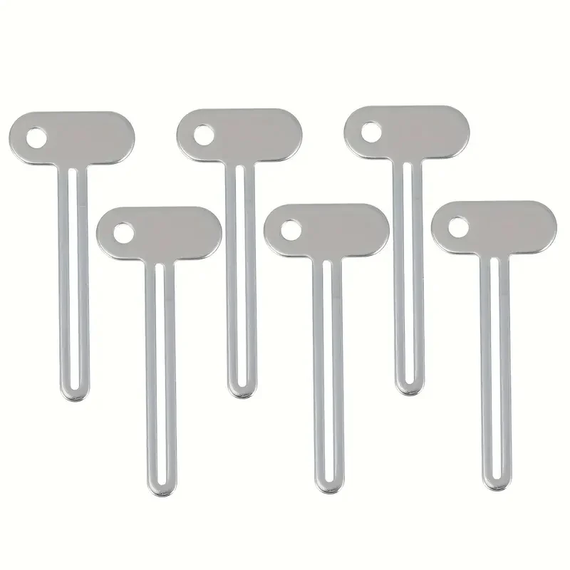 

6pcs Stainless Steel Toothpaste Squeezer - Efficient for Toothpaste & Hand Cream, Lightweight for Home & Travel