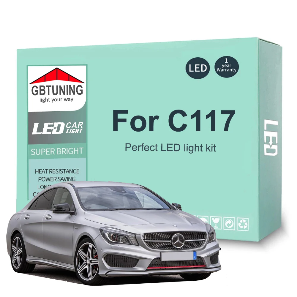 13Pcs Car Accessories For Mercedes Benz CLA Class C117 CLA180 CLA200 CLA220 CLA250 2013-2018 Canbus LED Interior Light Bulb Kit