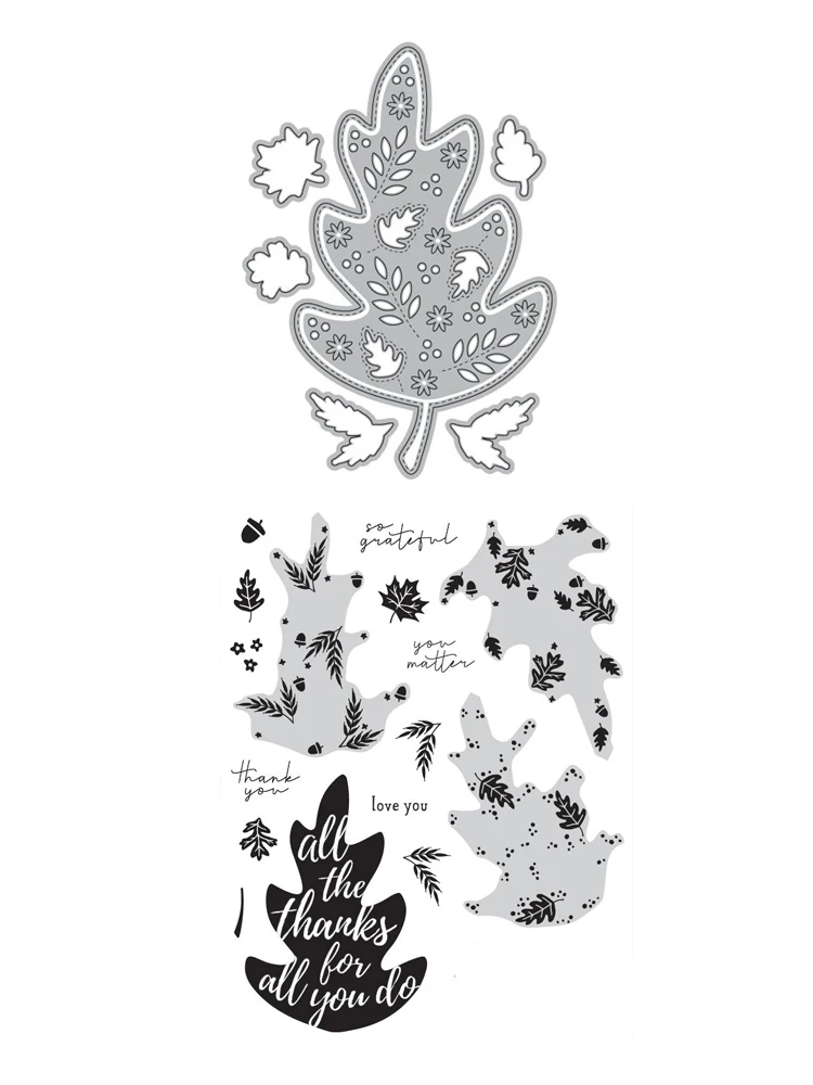Triple-Step Autumn Leaf 2026 New Metal Cutting Dies For DIY Scrapbooking Crafts Maker Photo Album Template Handmade Decoration