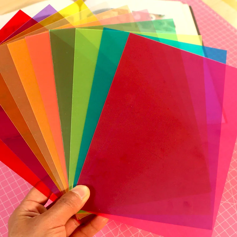 DUOFEN transparent PVC sheet clear color film A4 0.3mm home decoration DIY project material