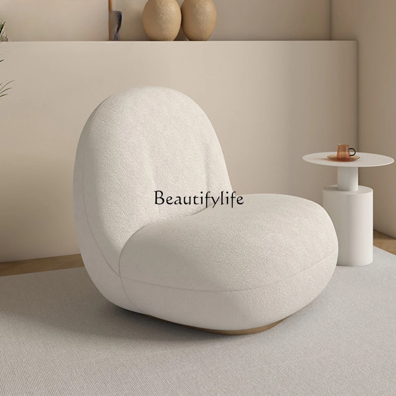 Cloud Lazy Sofa Single Balcony White Fat Man Pear Swivel Chair Living Room Leisure Chair