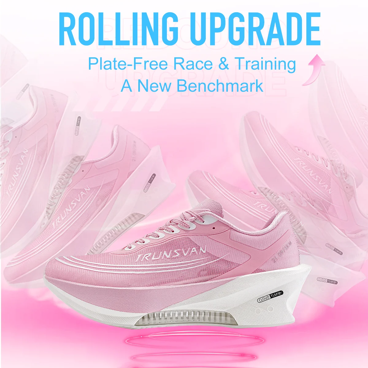 IRUNSVAN Flying Flame 3.0 Running Shoes Air Cushion Sneakers Training Shoes Men Women Road Fitness Shock Absorption Sports Shoes