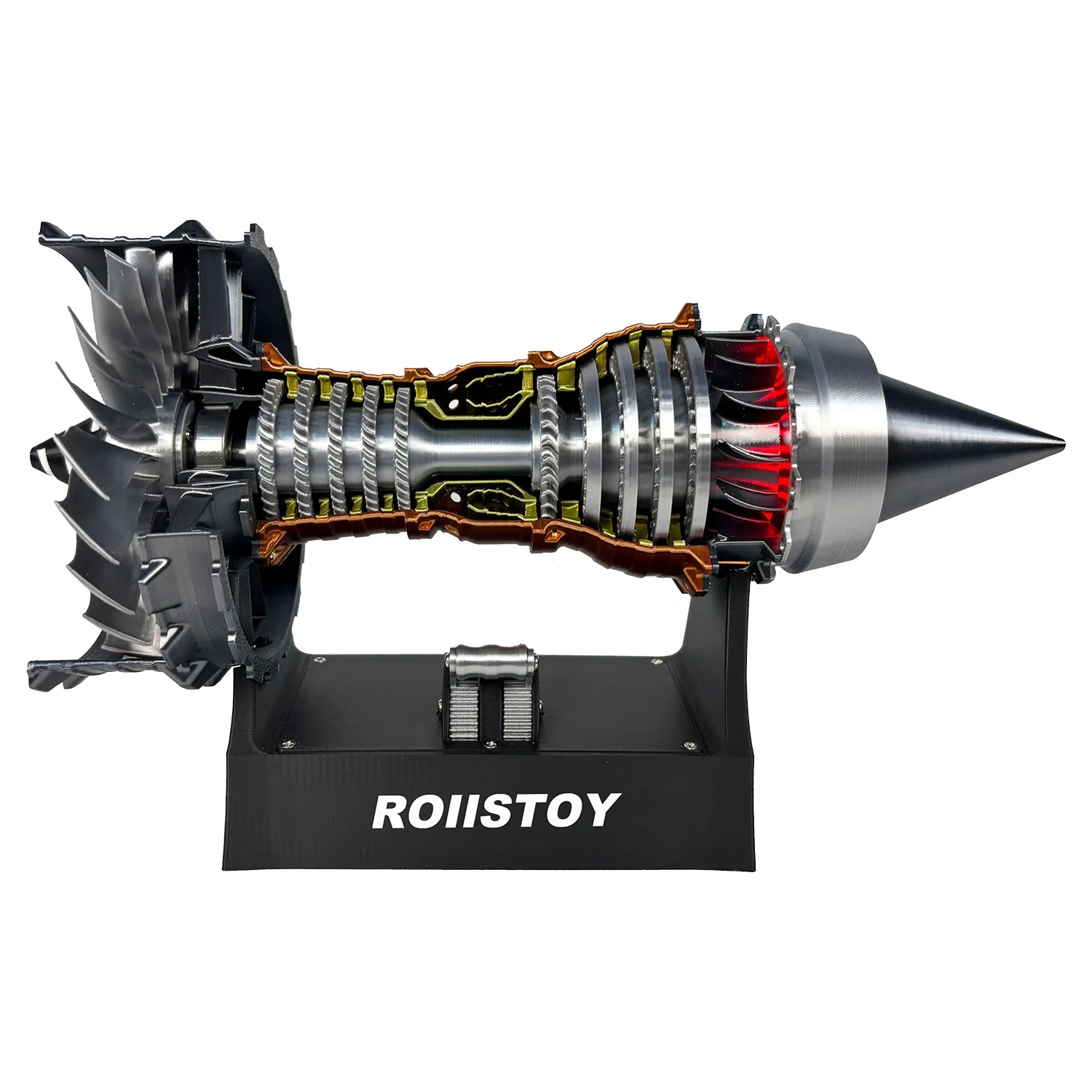 Kit de modelo de motor a jato, simulação turbofan com luz e som, brinquedo de montagem diy, modelo de aeronave de aviação, presente educacional para crianças