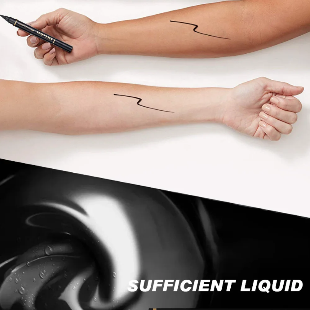 Liquid Eyeliner Stamp Double Ended Waterproof Long Lasting Eye Liner Pen Winged Beauty Makeup Tool Fit Colors Precise Lines