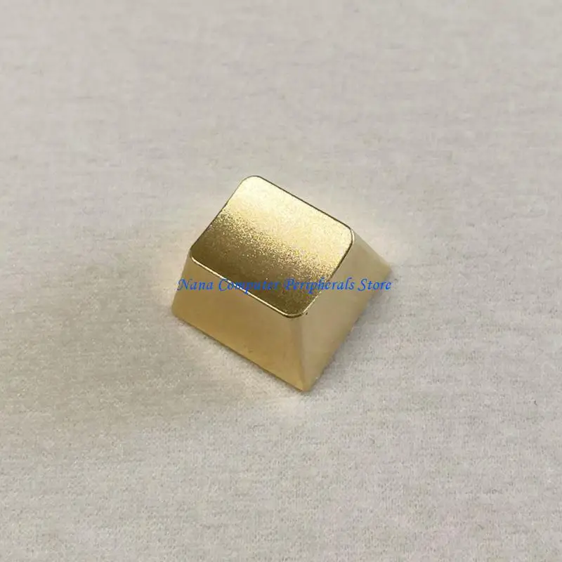 F68C 1 pieza teclas Metal aleación Zinc dorado mate reemplazo teclas para teclado mecánico