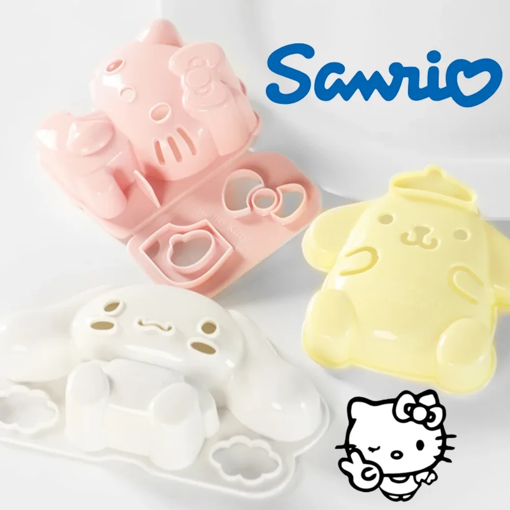 Kawaii مرحبا كيتي سانريو بينتو كرة الأرز قالب الكرتون سينامورول Pompompurin لتقوم بها بنفسك نموذج صندوق المحمولة لوازم المطبخ فتاة هدية