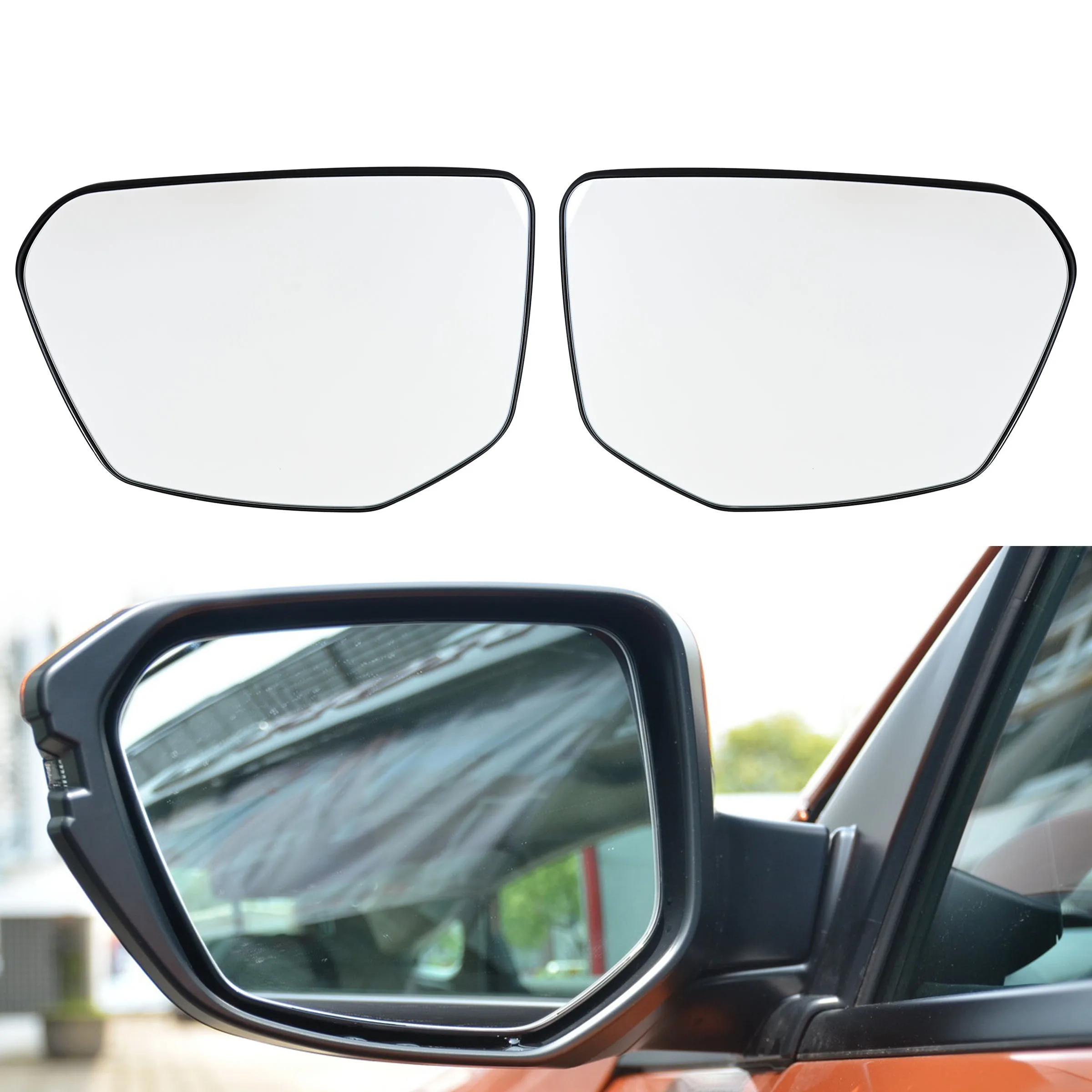 

For Honda 10th generation Civic 2016-2019 White Wing Mirror Door Side Glass with Heating without Heating