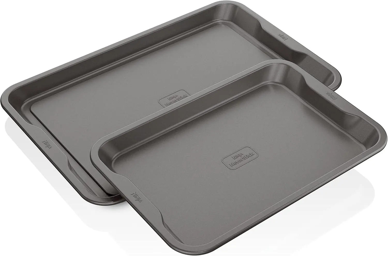 

Premium Nonstick Baking Sheet Set, Oven Safe up to 500°F, Dishwasher Safe, Grey - 9x13 & 11x17 Inch