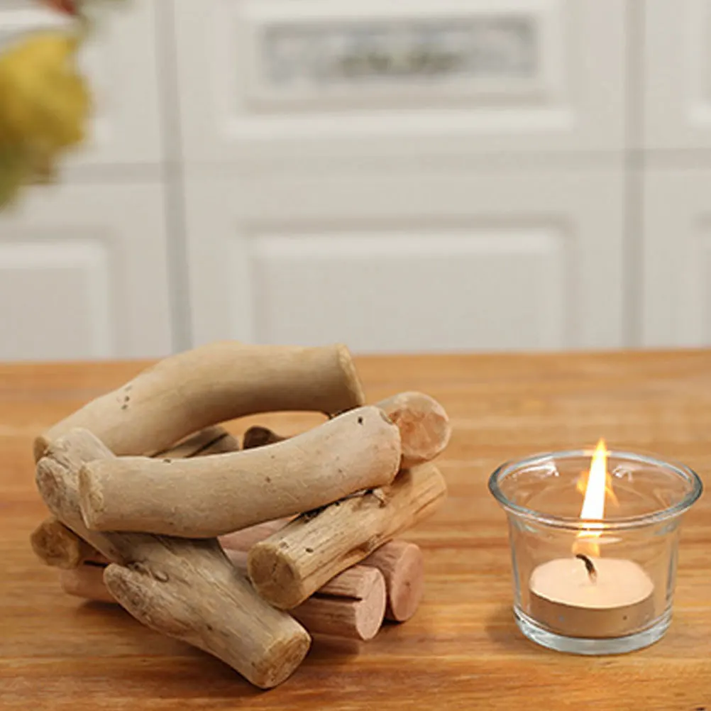 

Rustic Wooden Flowerpot Air Pineapple Holder Plants Stand Desk Decoration Candlestick Bracket for Home Office Balcony