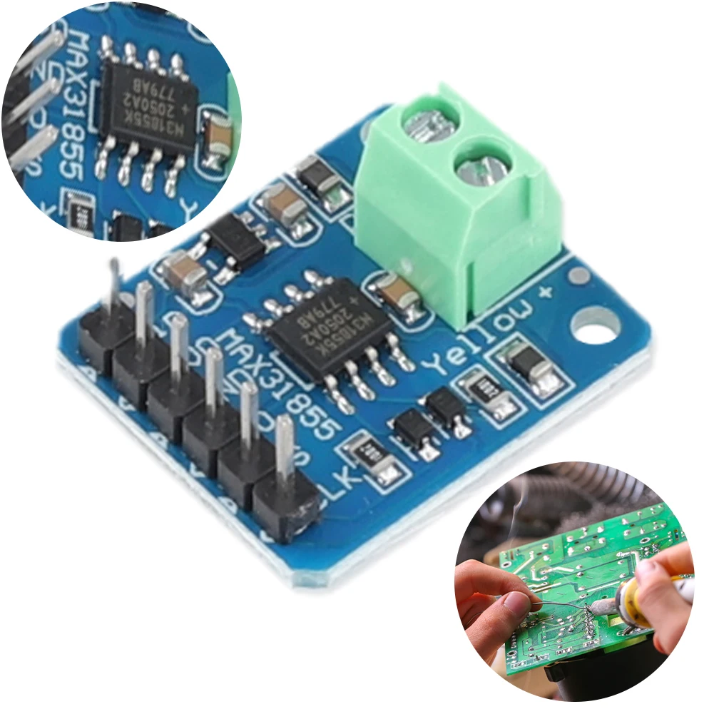 

MAX31855 Temperature Measurement Module -200℃ To +1350℃ K Type Thermocouple Probe Sensor Digital Output Electronic Components