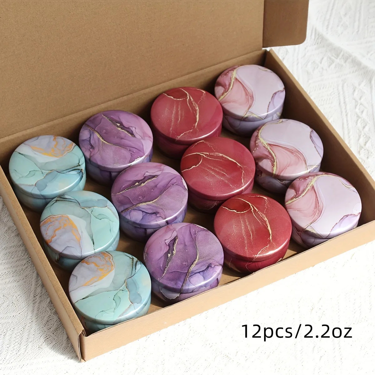 12pcs Candle Tins, 2.2oz Candle Containers For Making Candles, Bulk Candle Jars, DIY Candle Making Tins, For candle making