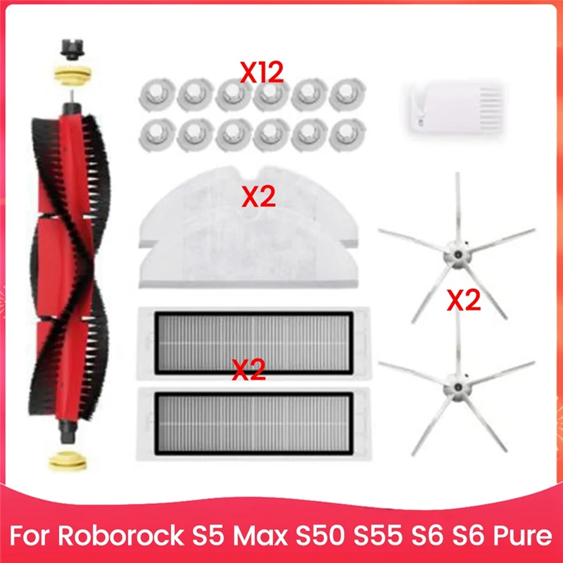 

A04G-запасные части для Xiaomi Roborock S5 Max S50 S55 S6 S6, комплект аксессуаров для пылесоса