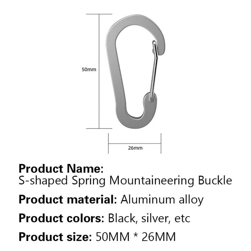 12 Stück Karabiner haken Set touristische kleine Haken im Freien Angeln Camping Radfahren Wandern Multi Tool Schlüssel bund Schnalle Karabiner