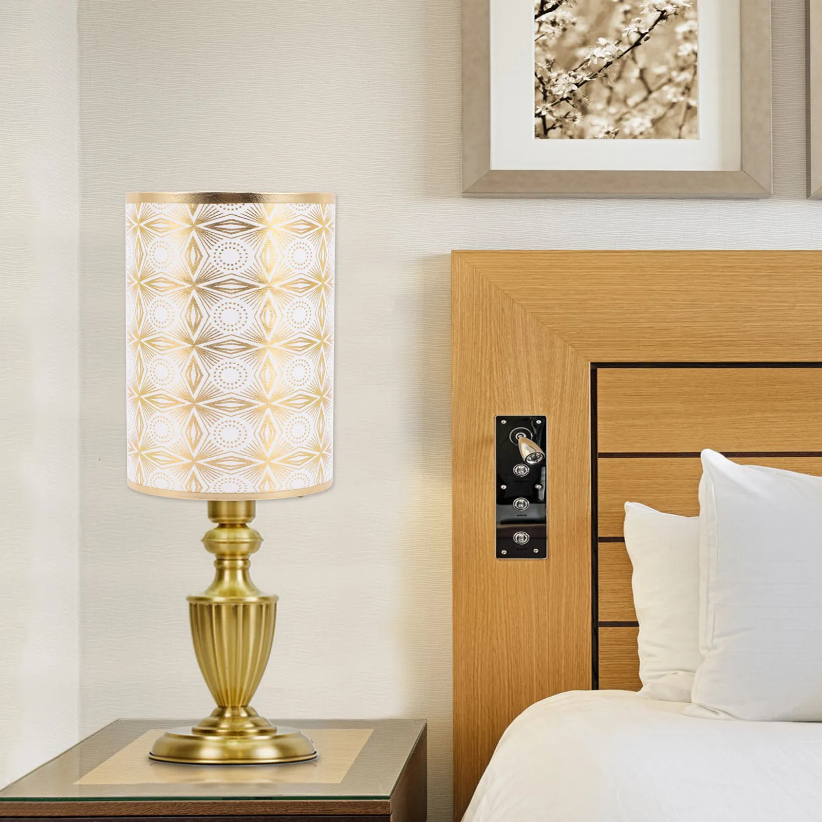 

Fabric Lampshade Cloth Art Cylinder Cover Decorative Simple Lamp Shades Wide Usage Home Hotel Bedroom Study Dust Protection Long