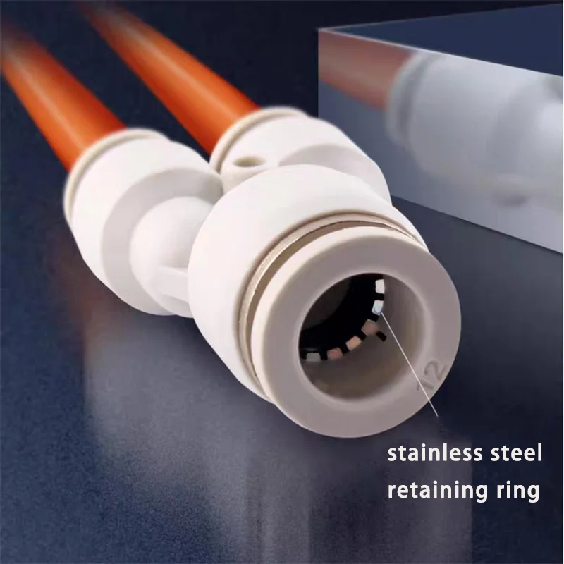 1pcs PW White Pneumatic Component Quick Connector y-Shaped Three-Way Variable Diameter PW6-4/8-6/10-6/10-8/12-10mm