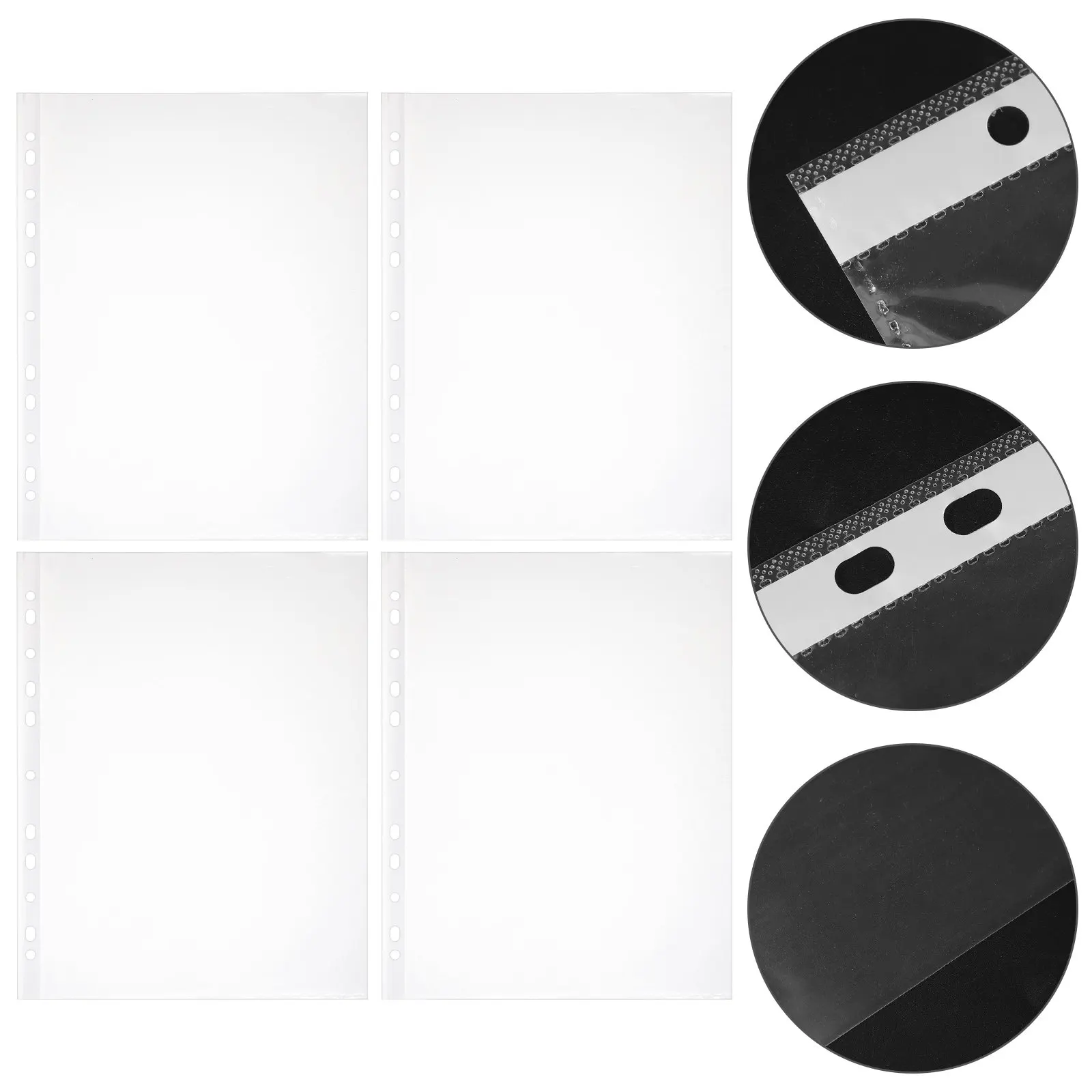 

100 шт. прозрачных пластиковых пакетов-протекторов для документов формата А4, пылезащитные файлы-органайзеры для папок, прозрачные