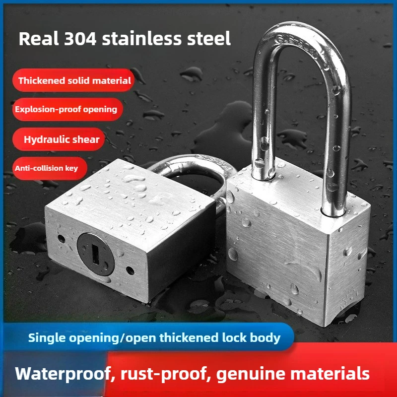 

Outdoor Courtyard 304 Stainless Steel Waterproof, Rust Proof, Anti Pry, Anti-theft Lock, Padlock, Large Door Lock