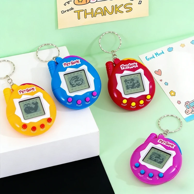 سلسلة مفاتيح إلكترونية لطيفة للحيوانات الأليفة 2026 جديدة - لعبة افتراضية محمولة باليد لعبة مضيئة للأطفال #2