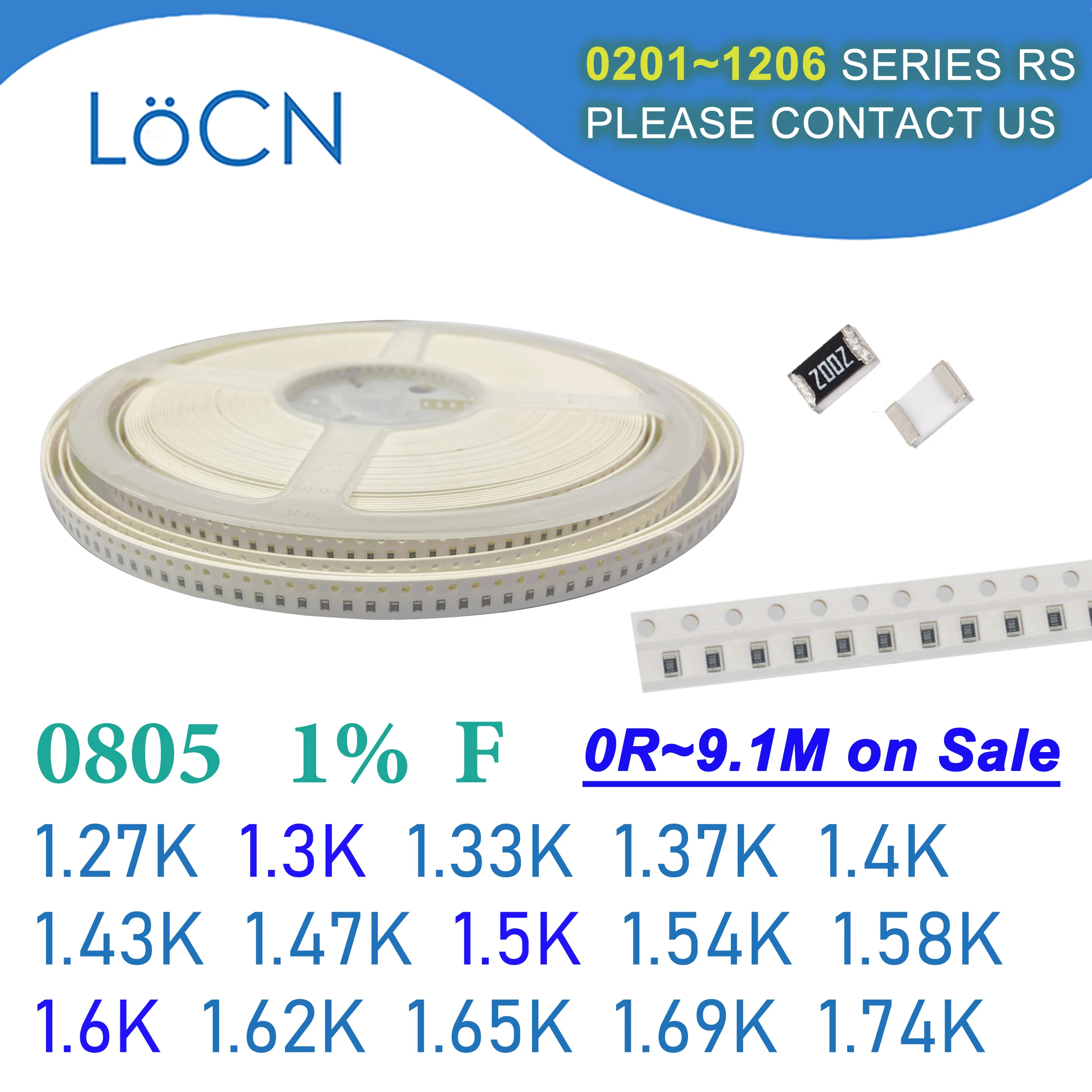 

0805 1% 5000 шт. SMD резистор F 1.27K 1.3K 1.33K 1.37K 1.4K 1.43K 1.47K 1.5K 1.54K 1.58K 1.6K 1.62K 1.65K 1.69K 1.74K 2012 OHM