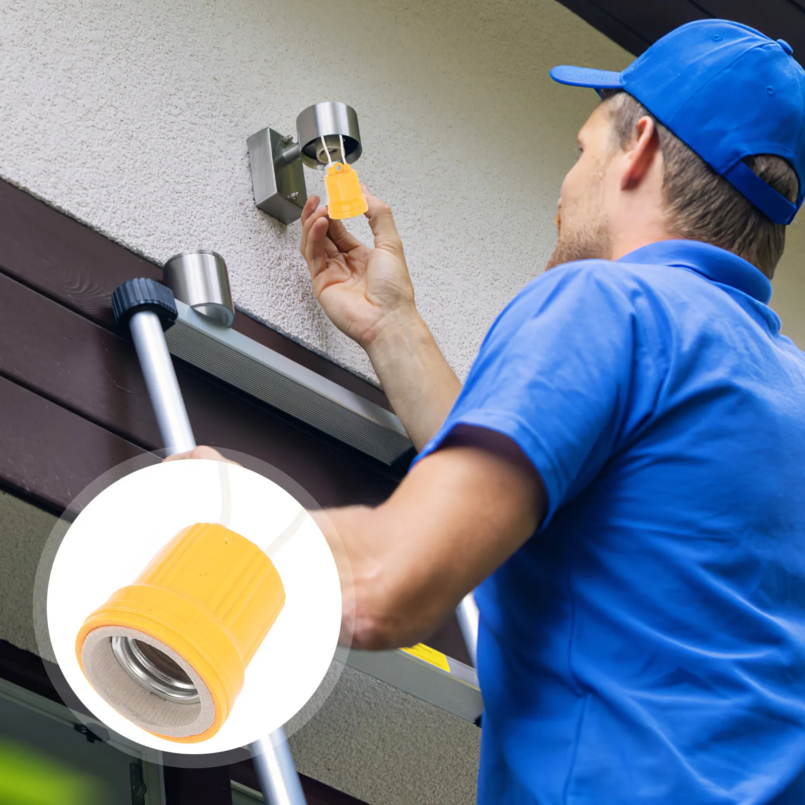 

Комплект из 4 водонепроницаемых керамических патронов E27 для лампочек, для внутреннего и наружного освещения