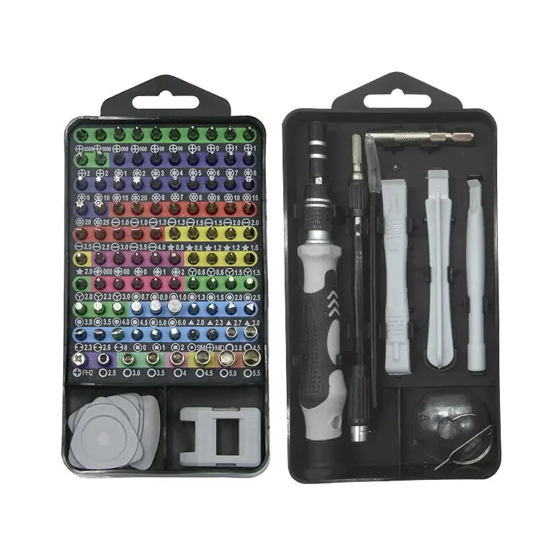 

117 In 1 Precision Screwdriver Set Magnetic Repair Tool Kits For MobilePhone Computer Laptop camera watch Eyeglasses Color-Coded