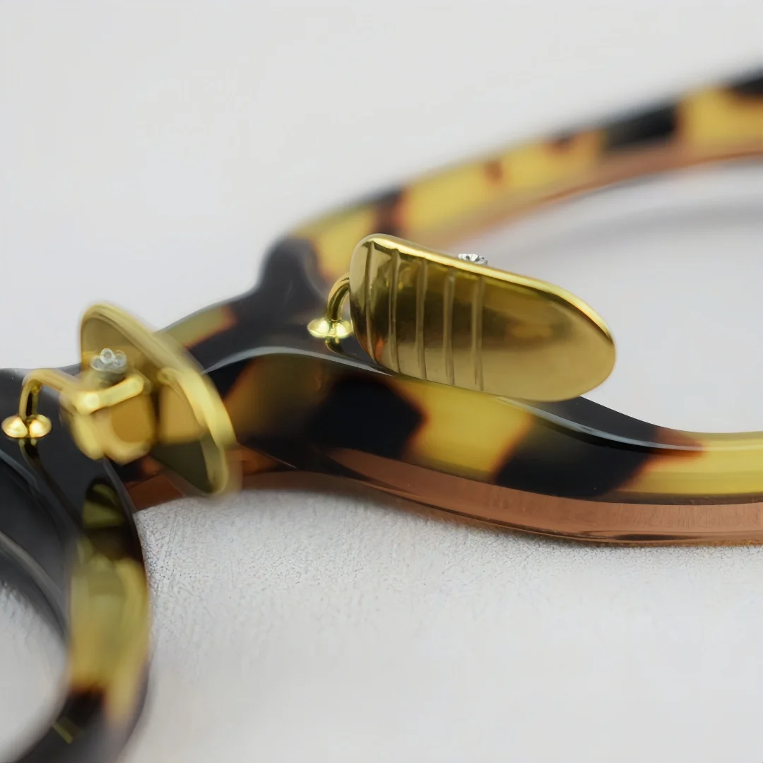 نظارات بمادة الخلات عالية الجودة إطارات نظارات دائرية كلاسيكية للرجال والنساء نظارات قراءة طبية عصرية #4