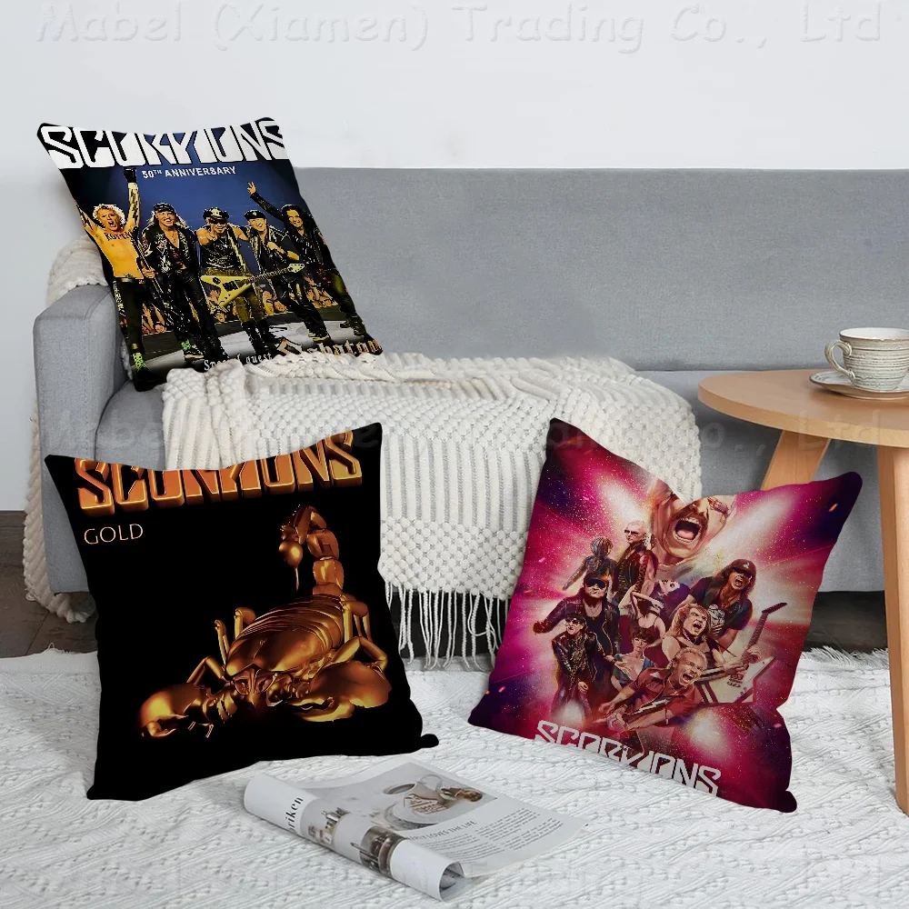 

Scorpions Band Pillowcase Toon Gift Cushion Cover Bedroom Home Sofa Chair Seat Decor Pillow Case