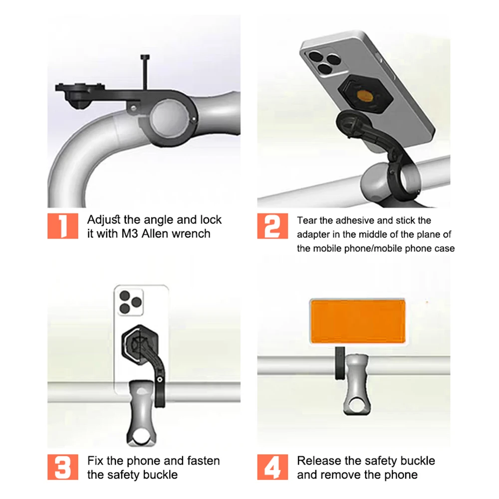 ODI Magnetic Attraction Bicycle Phone Holder Portable Bike Smartphone Magnetic Holder Durable Cycling Phone Mount Bike Equipment