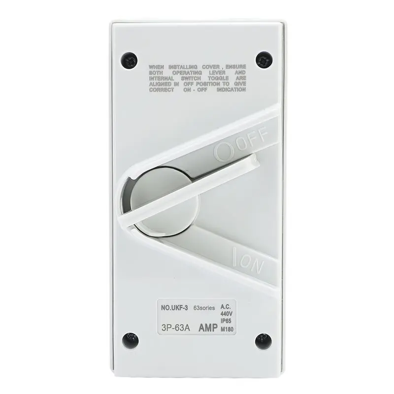 

Влагозащищенный разъединитель A93E-UKF, водонепроницаемый уличный выключатель, UKF3-3P (AC440V 63A)