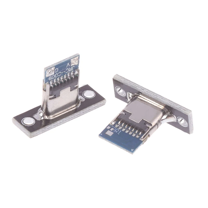 ✰✪5Pcs USB 3.1 Type C Socket With Screw Fixing Plate Type-C USB Jack 3.1 Type-C 2Pin 4Pin Female Connector Jack Charging Port