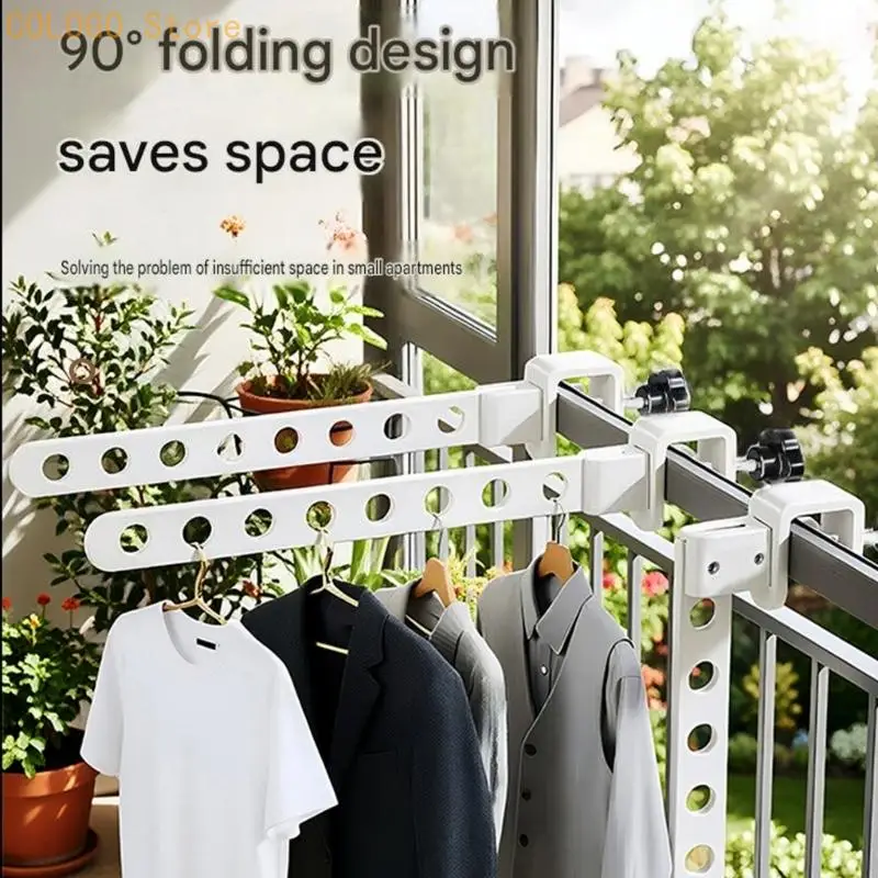 Balcony Laundry Hanger Rack for Towels Underwear and Daily Sorting D0LD